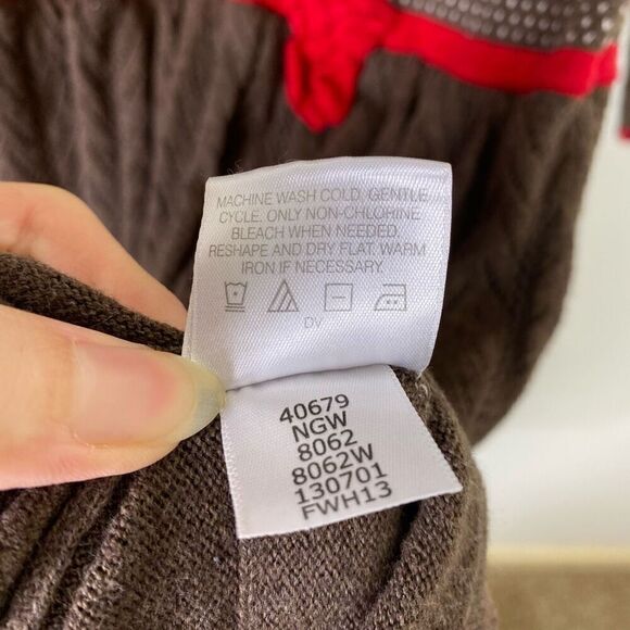 Hanna Andersson Big Girl Brown Layer Fairisle Long Sleeve Holiday Dress Size 14 - Picture 6 of 6